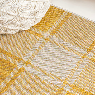 Sabine Traditional Farmhouse Bold Gingham Area Rug